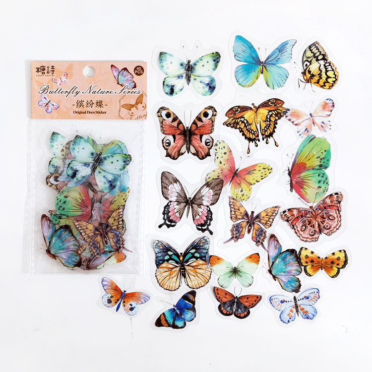 Vintage Butterfly Sticker